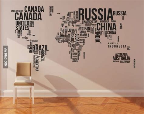 Cool world wall art decal | World map wall decal, Map wall decal, World ...