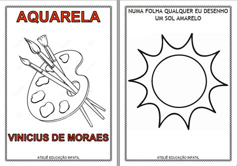 Atividade Aquarela Educação Infantil - Ateliê Educação Infantil: Poesia: Aquarela Vinicius de Moraes