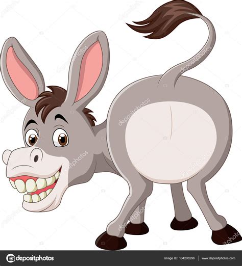 Cartoon funny donkey mascot — Stock Vector © tigatelu #134208296