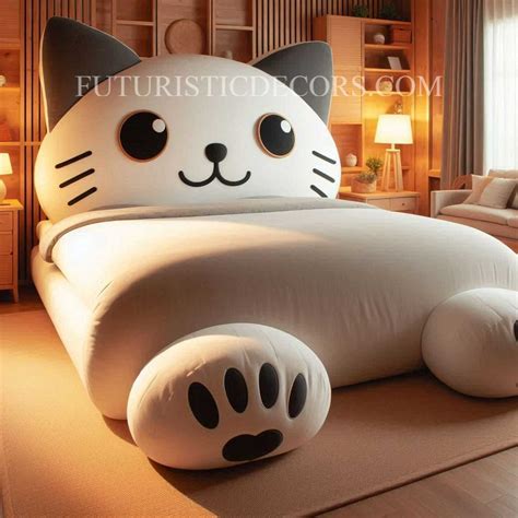 Cat Shaped Bed: The Beds Have A Cute And Soft Cat Shape Design