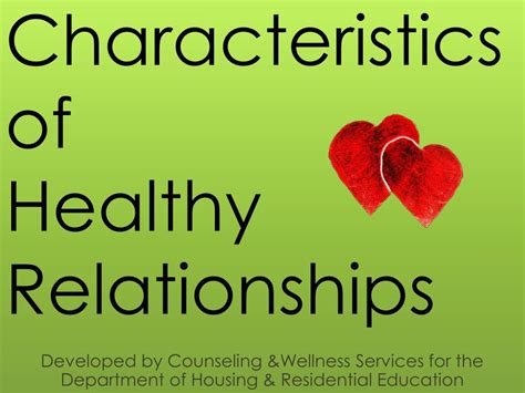 characteristics  healthy relationships powerpoint  id