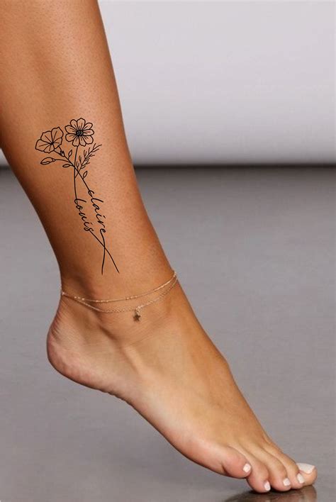 birth flowers chart tattoo 3