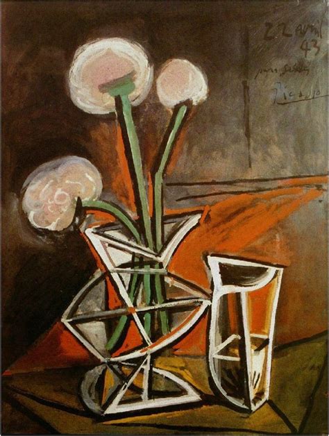 Пабло Пикассо «Ваза с цветами», 1943 Кубизм | Pablo picasso art ...