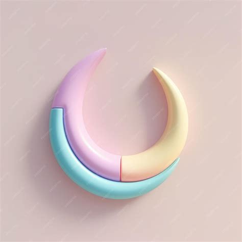 Premium AI Image | There is a crescent shaped object with a pastel