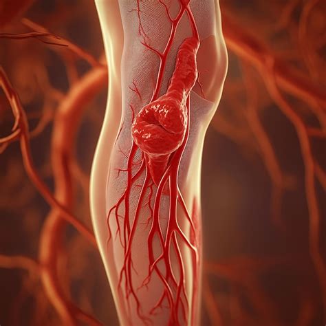 deep veins   leg  knee premium ai generated image