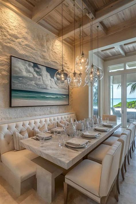 46 Modern Coastal Dining Rooms Ideas (That Aren't Your Grandma's Beach
