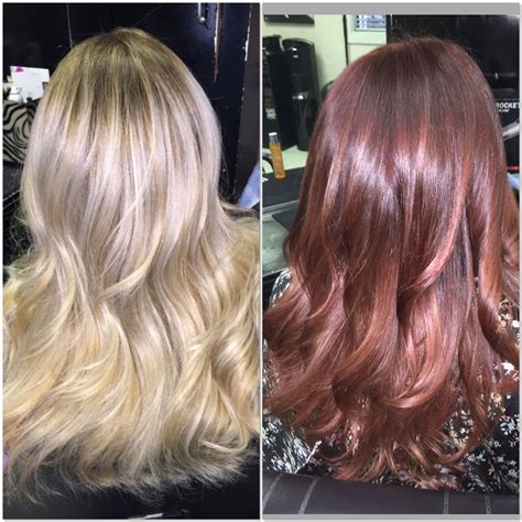 Auburn with blonde highlights creates a stunning sun-kissed appearance 23