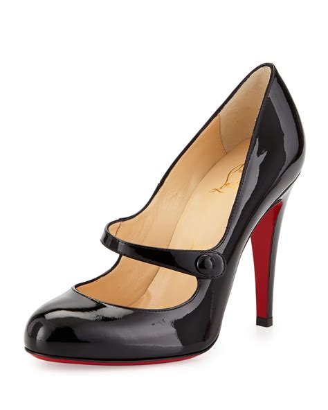 Lyst - Christian Louboutin Charleen Mary Jane Red Sole Pump Black in Black