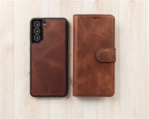 Brown Leather Samsung Wallet Case for S23 S22 S21 S20 S10 - Etsy