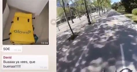 Se compra una mochila de Glovo para ir en bici sin que le multen pero ...