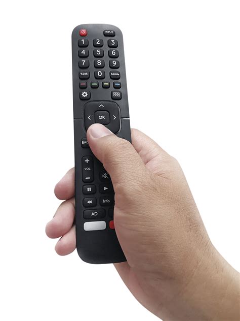hand pressing remote control transparent background  png