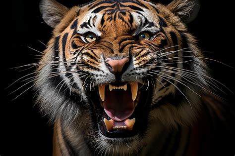 Powerful Wild Tiger Closeup The Fierce King of the Jungle in its