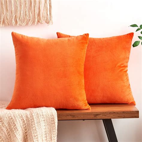 grineed lot de  housses de coussin decoratives dautomne en velours