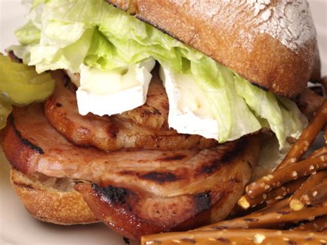 Ham Steak Sandwich Stock Photo - Download Image Now - Brie, Caramelized ...