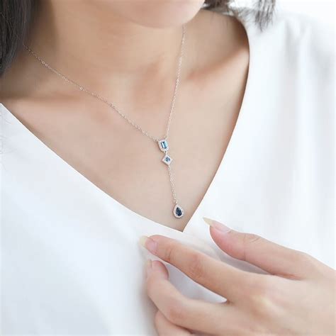 Висящо сребърно колие "Сълза" – Silenti Jewelry