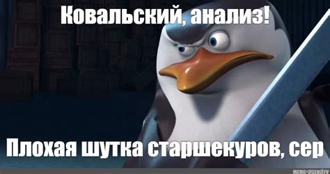 Мем: "Ковальский, анализ!" - Все шаблоны - Meme-arsenal.com
