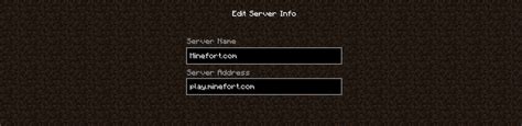 minefort how to open server