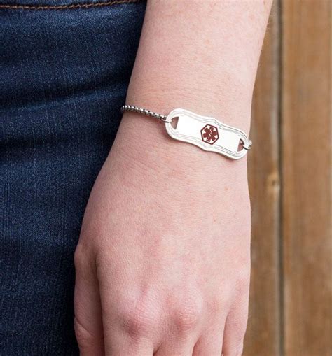 SmartFit Medical ID Bracelet in Stainless Steel- Slide the SmartBead ...