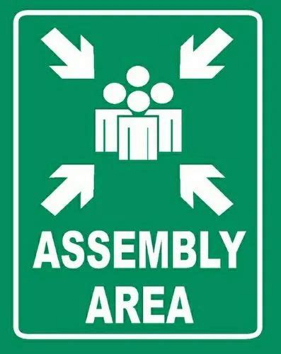 square night glow assembly area signage  industrial  piece
