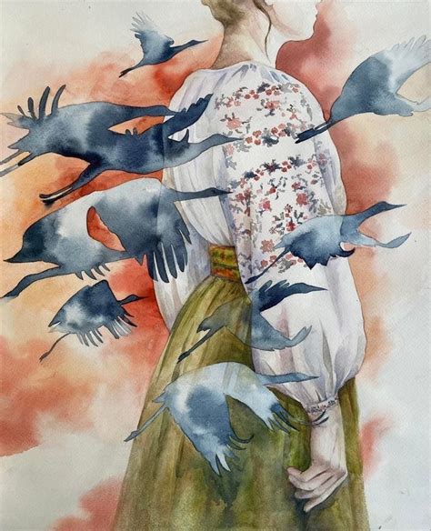 Авторка Анастасія Литвин | Portrait art, Watercolor art, Ukrainian art