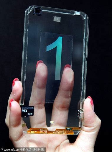 polytron technologies shows   transparent smartphone