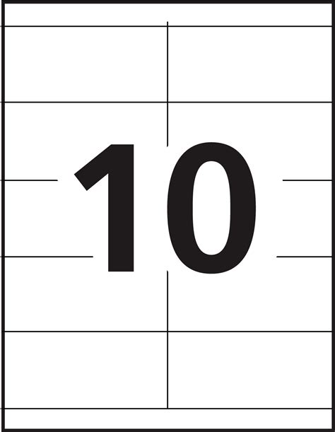 Avery Template Printable Rectangle