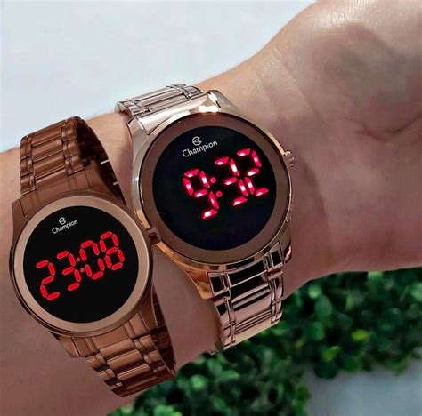 Relogio Esportivo Feminino - Relógio Feminino Champion Digital Esportivo - CH48046R Marrom - WT ...
