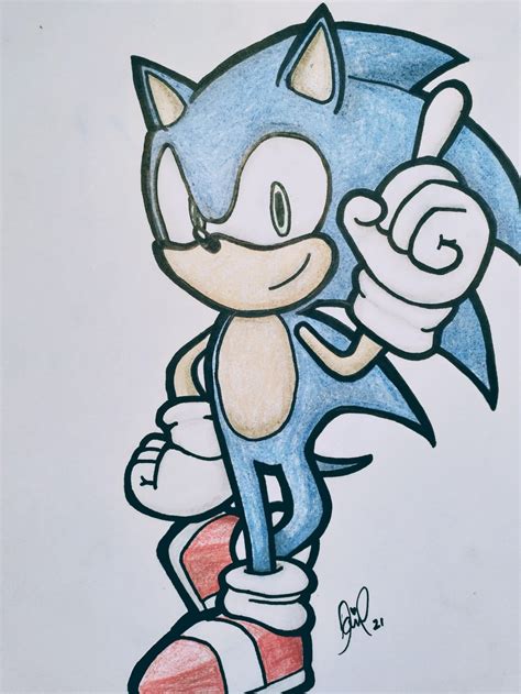 Sonic The Hedgehog Drawing 🌀 - North x South