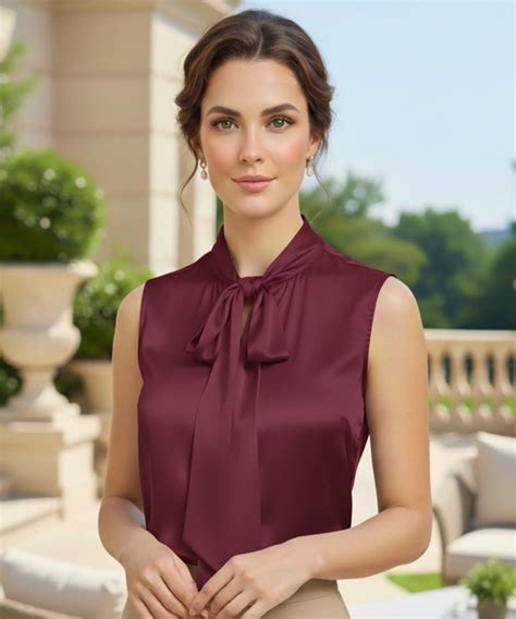Blusa De Cetim Social - Blusa Social Feminina Cetim com Laço Elegante - Anellimn