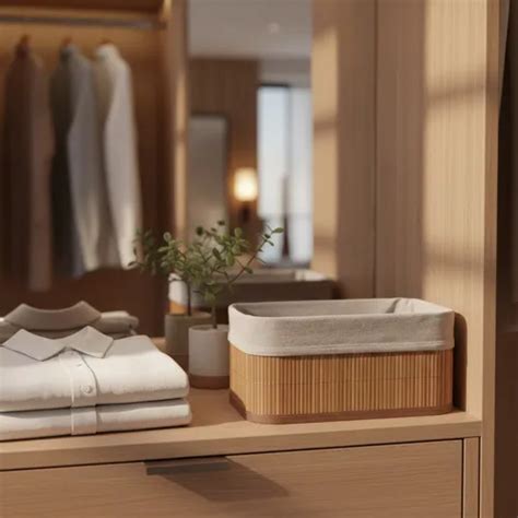 Objetos Retangulares Em Casa - Kit 3 Cestos Bambu Forro Lavável Retangular Armazenar Objetos ...