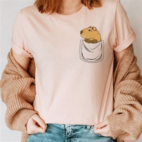 Capybara Shirt, Capybara Pocket Shirt, Funny Animal Shirt, Cute