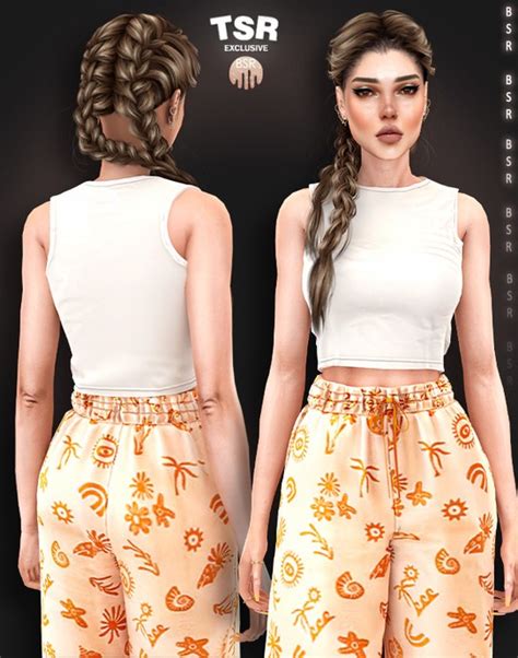 Пижама "CLOTHES SET-497" для Симс 4 для Симс 4. Скачать мод