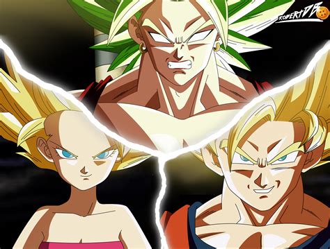 Goku Caulifla y Kale by robertDB on DeviantArt