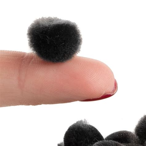 1/4" Black Craft Pom Poms - Pom Poms - Basic Craft Supplies - Craft ...