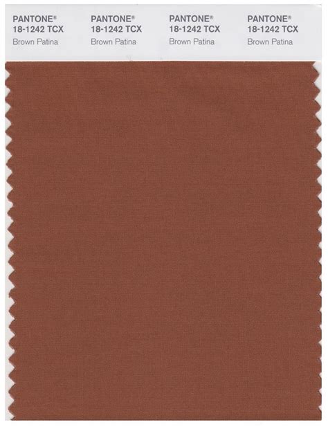 Pantone Smart 18-1242 TCX Color Swatch Card | Brown Patina | Magazine ...