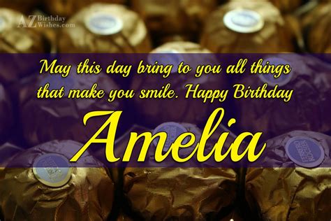 Happy Birthday Amelia - AZBirthdayWishes.com