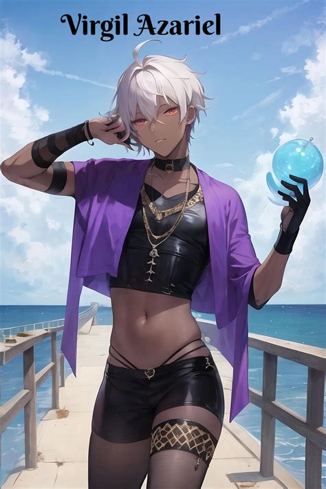 Dark skin magical femboy by VirgilAzariel on DeviantArt