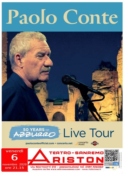 Paolo Conte live Tour « Spaesato – Manifestazioni in Riviera dei Fiori