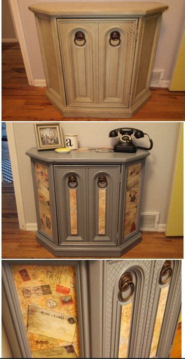 Transformed Cabinet with Decoupage Design
