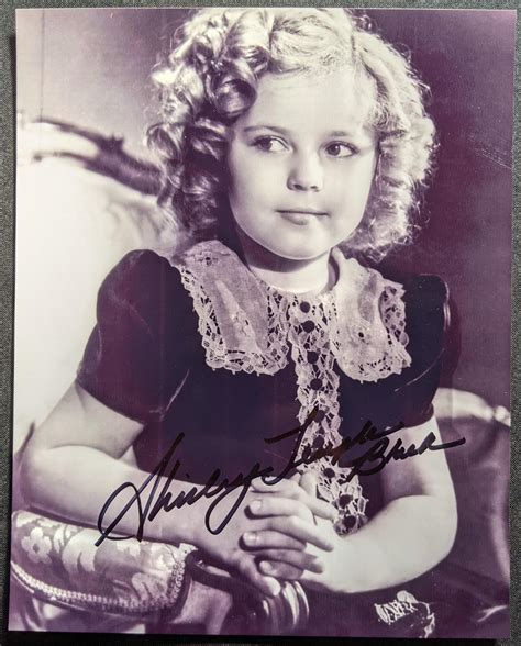 Lot - Shirley Temple Black, Autographed Black & White Headshot