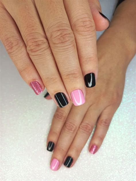 Unhas Pretas Com Rosa - Unha preto e rosa | Unha, Unhas pretas e rosas, Unhas pretas