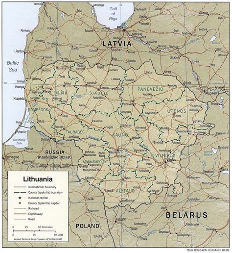 Litva: mapa Litvy | CK Mundo