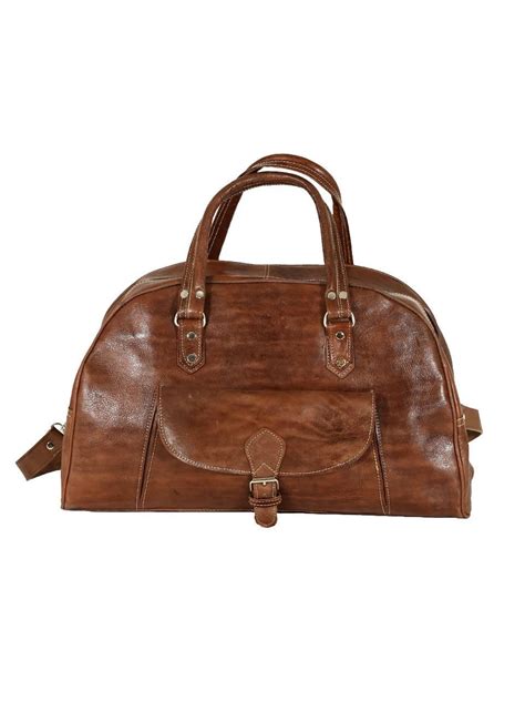 Brown Leather travel bag – Biyadina