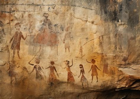 Premium AI Image | A closeup of a cave wall covered in ancient cave ...