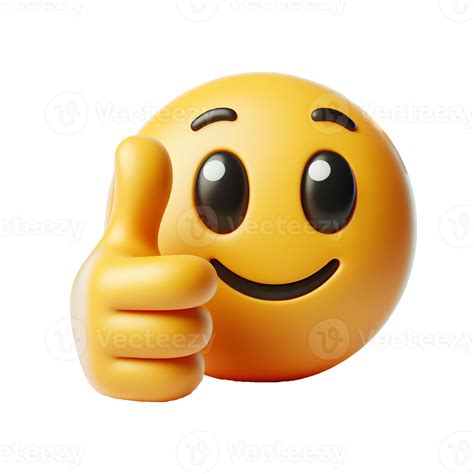 Thumb up emoji isolated in transparent background 47269681 PNG