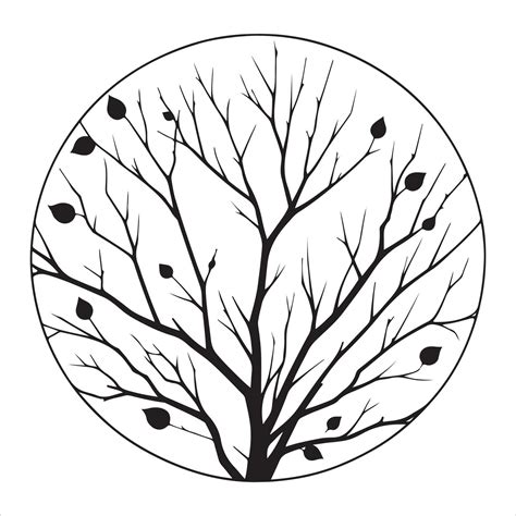 Minimal Autumn Naked Tree vector silhouette 36285966 Vector Art at Vecteezy