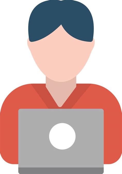 user working  laptop flat icon  vector art  vecteezy