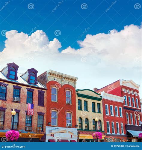 Georgetown Historical District Facades Washington Stock Photo - Image