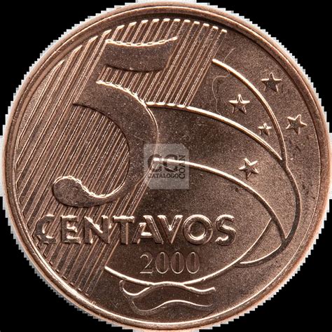 5 Por Cento De 2000 - Moeda de 5 centavos de 2000 valor - Catálogo Coan
