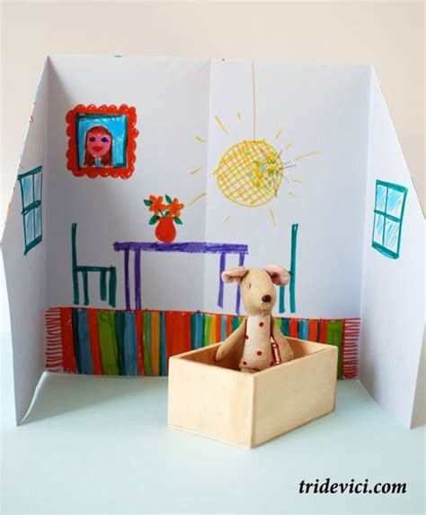 Домик из бумаги | Kids origami, Doll house crafts, Crafts